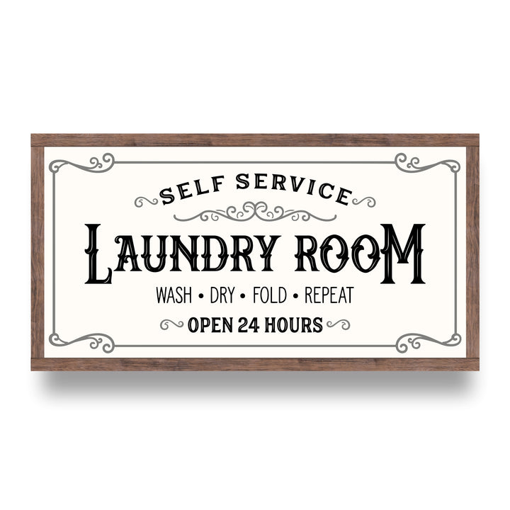 Self Service Laundry Room Sign