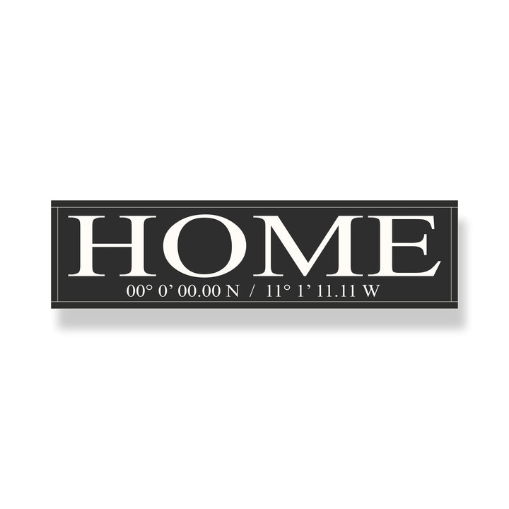Home with Coordinates Sign