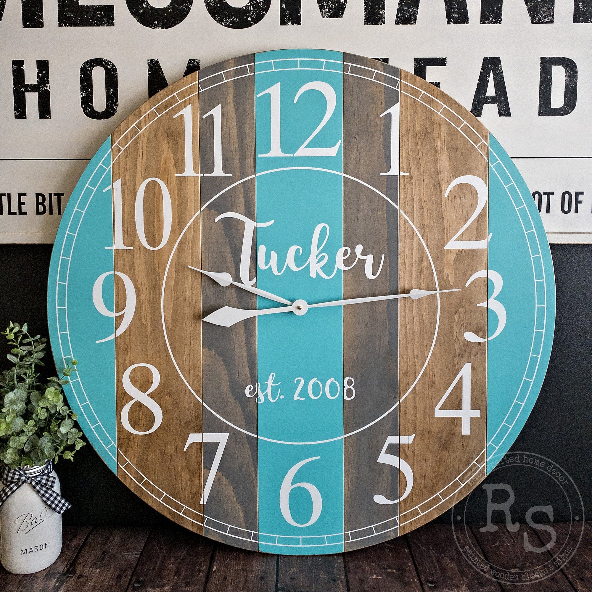 The Karen Rustic Wall Clock