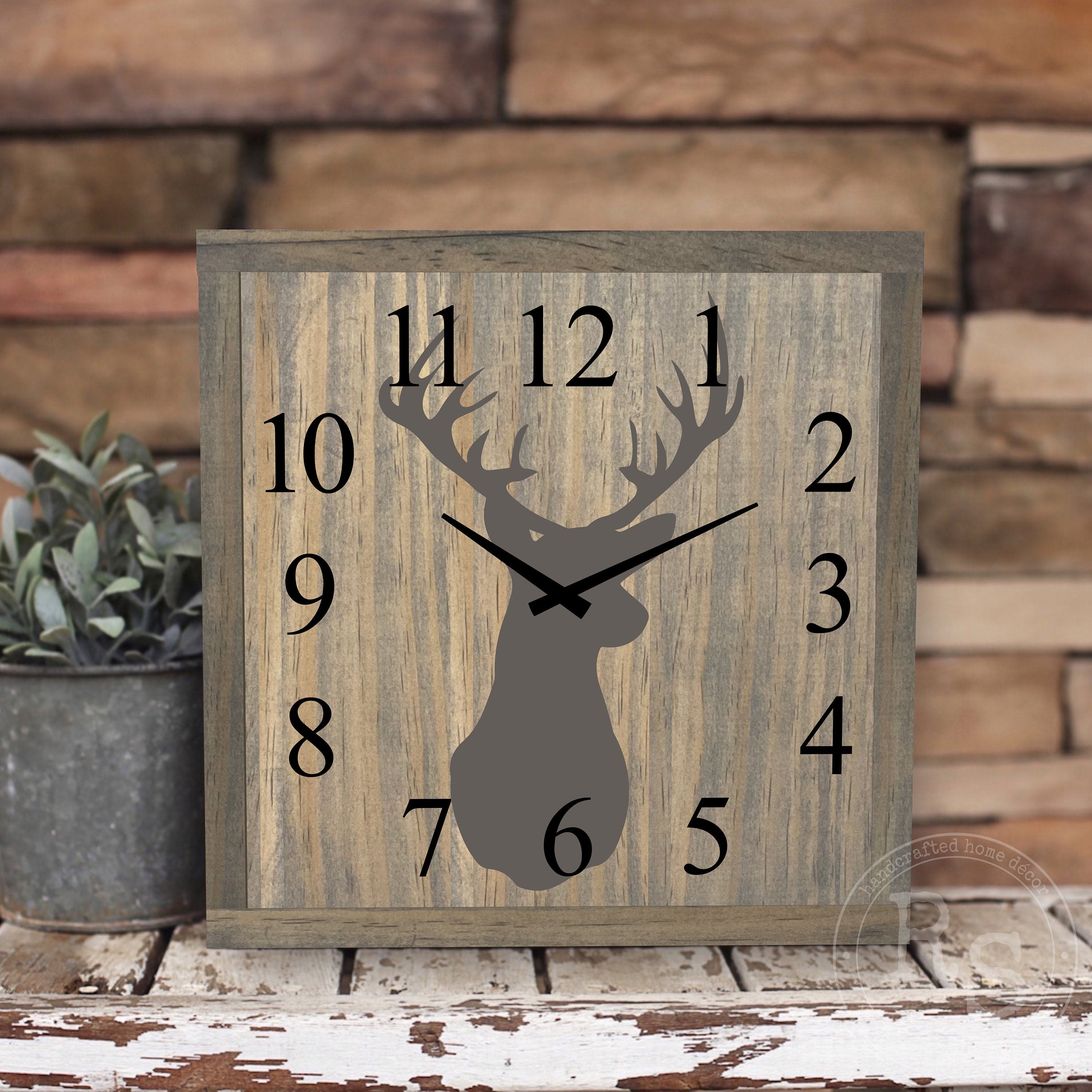 Deer Silhouette Wall Clock