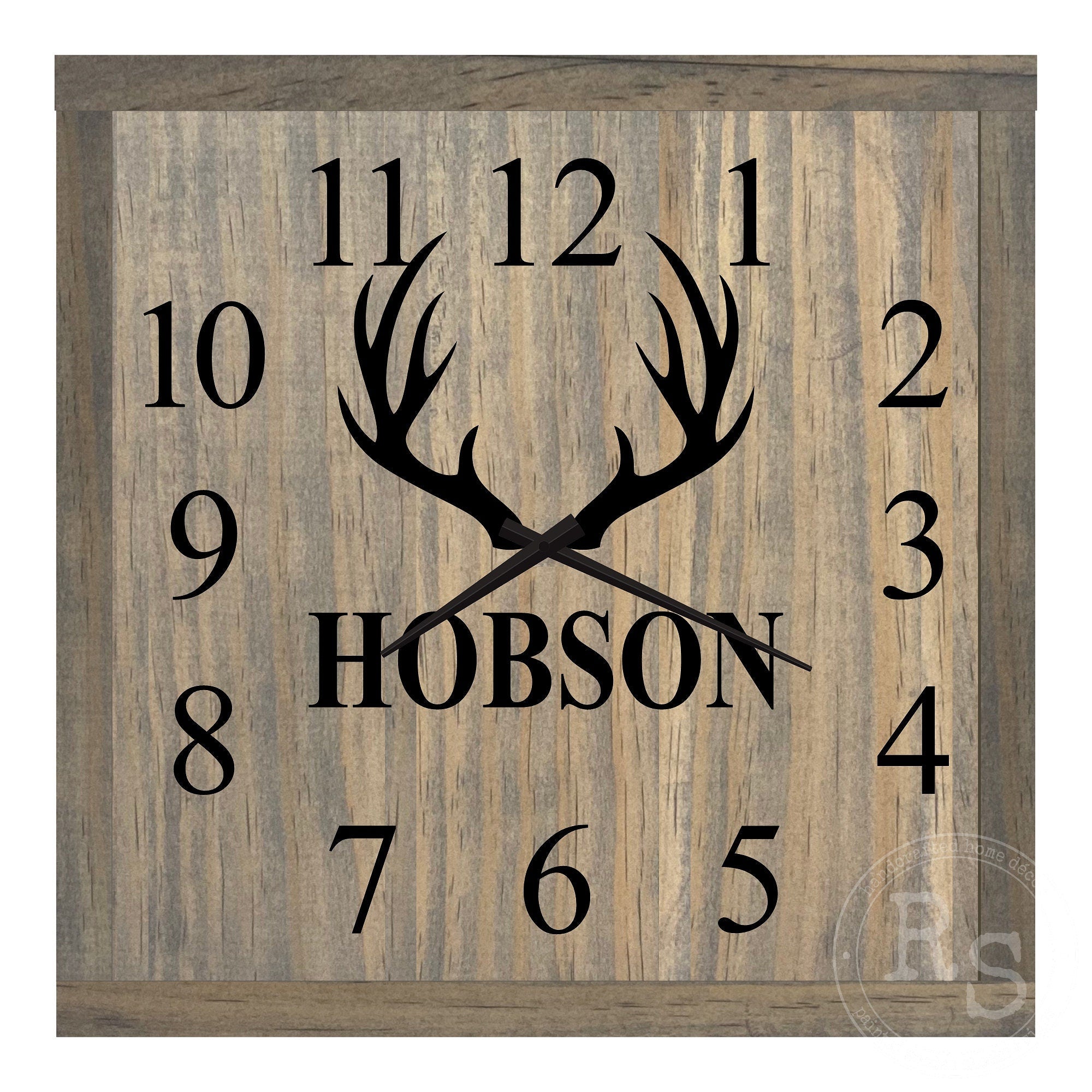 Antler Wall Clock - Personalized