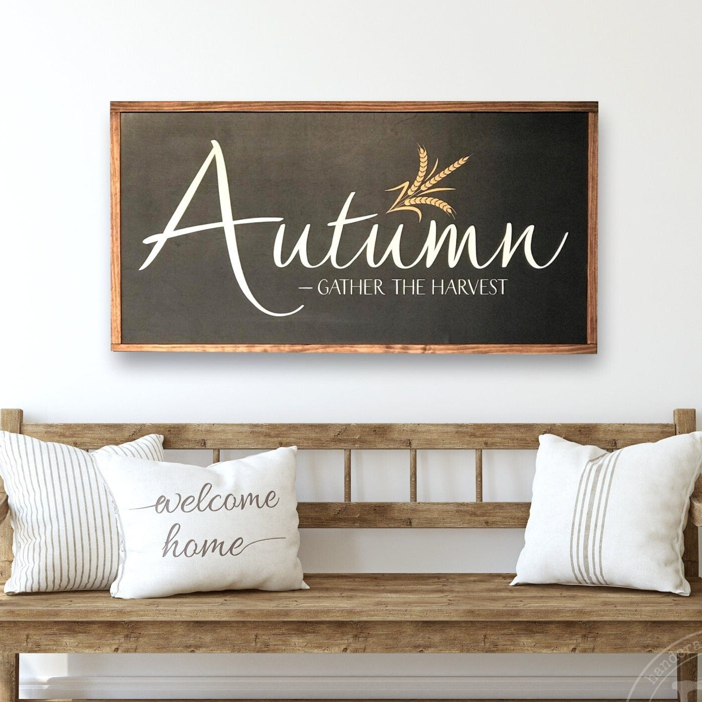 Autumn-Gather The Harvest Wooden Sign