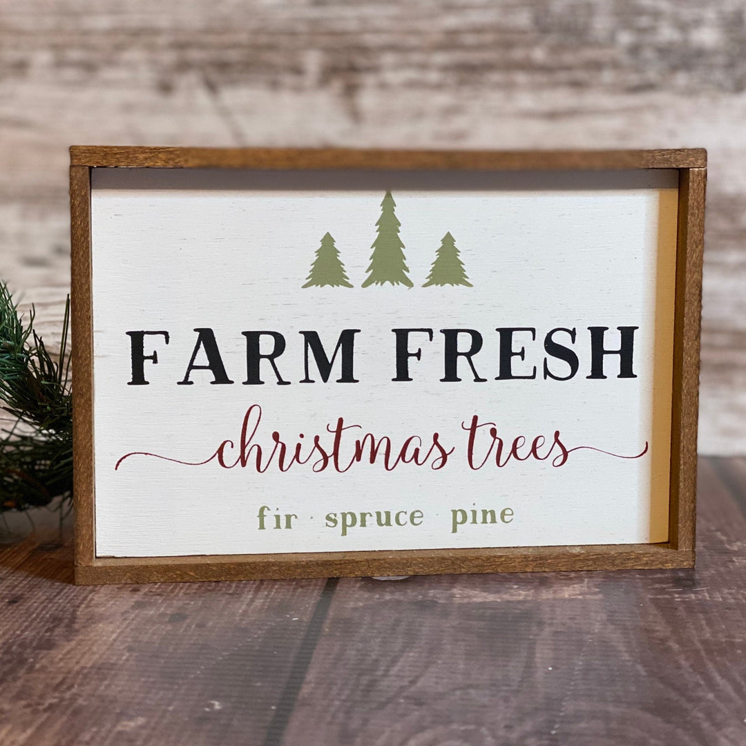 Farm Fresh Christmas Trees Mini Sign